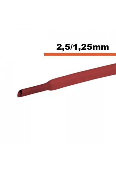 OEM Tub termocontractibil rosu 2.5 mm/ 1.25 mm 50cm