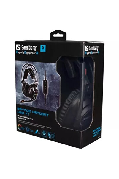 Sandberg Casti Gaming 126-08 Savage 7.1 USB Microfon RGB
