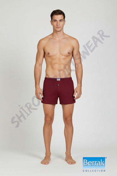 Shiron Sportswear&Company Men's Boxer Combed Cotton 5-Pack 100% Cotton - Berrak 1099