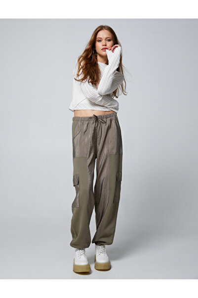 Koton Tricou cu mânecă lungă croială asimetrică texturata cu cusaturi