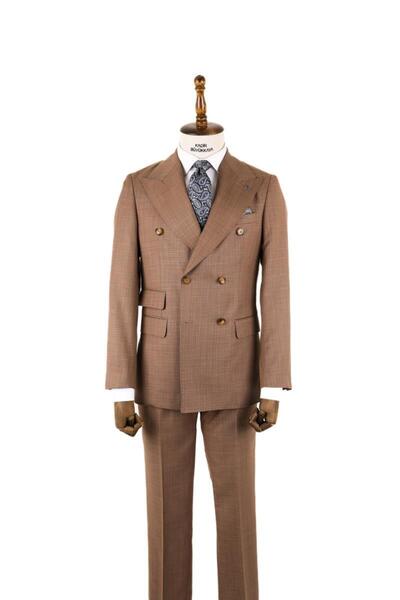 Kadir Büyükkaya Geniş Kırlangıç Yakalı Erkek Takım Elbise-KAV1215S