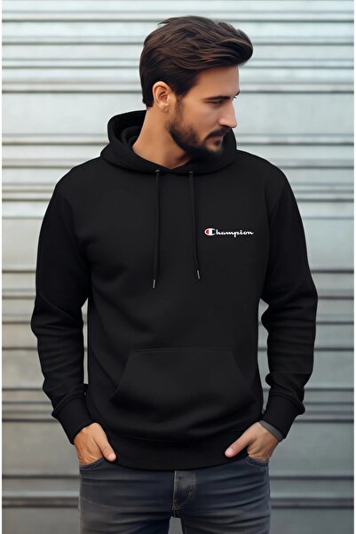 Free Tarz Φούτερ με κουκούλα και τσέπη καγκουρό με τυπωμένο σχέδιο Champion