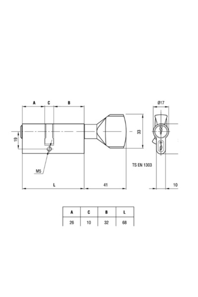 DAF Kilit göbeği barel topuzlu barel