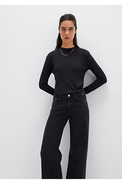 Mavi Black Long Sleeve T-Shirt Slim Fit / Slim Fit 1613352-900