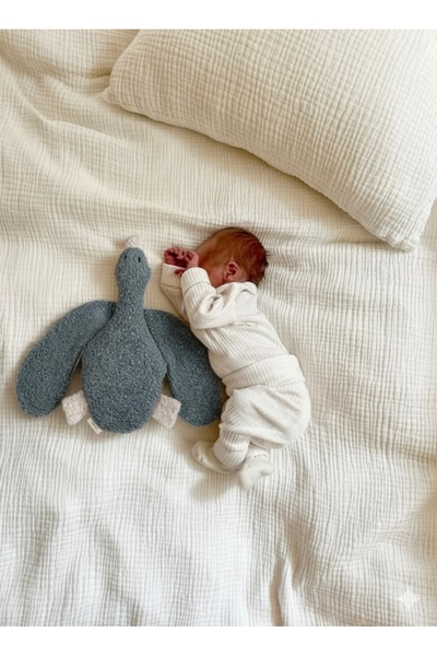 Suvolta Store Teddy Peluş Ördek Bebek/Çocuk Uyku Arkadaşı Mavi