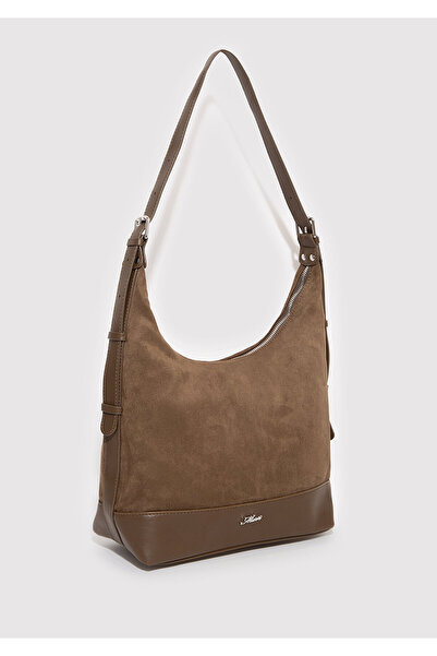 Mavi Faux Suede Khaki Shoulder Bag 1913473-71821