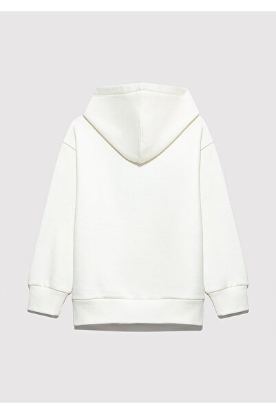 Mavi Logo Hooded Ecru Sweatshirt 6S10167-70057