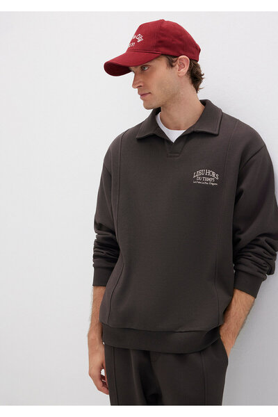 Mavi Polo Neck Brown Sweatshirt 0S10479-70219