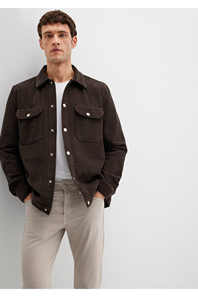 Mavi Brown Pocketed Velvet Shirt Loose Fit / Relaxed Fit 0211750-70219