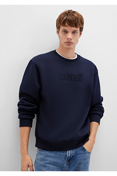 Mavi Logo Navy Blue Sweatshirt 0S10412-86415