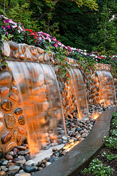 Genel Markalar 50 Cm Duvar Su Perdesi Bahçe Şelalesi Bahçe Çeşmesi Fıskiye (ET KALINLIĞI 1.5MM)