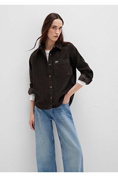 Mavi Detailed Brown Velvet Shirt Regular Fit / Standard Cut 1211277-90892