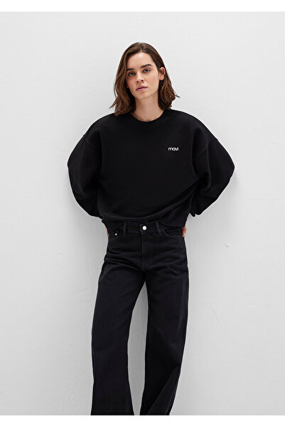 Mavi Schwarzes Sweatshirt mit Logo-Print 1S10490-900