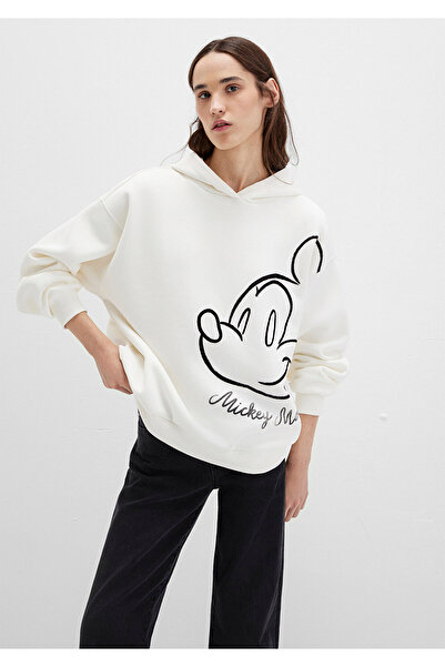 Mavi Mickey Mouse Printed Ecru Sweatshirt 1S10466-80194