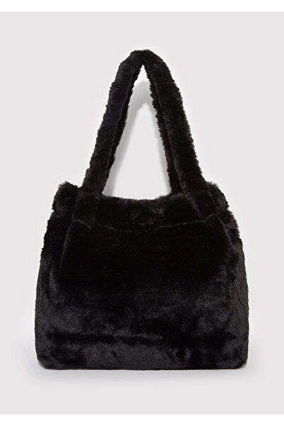 Mavi Black Plush Shoulder Bag 197617-900