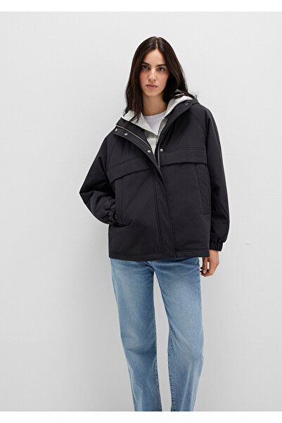 Mavi Water Repellent K Hooded Black Jacket 1110348-900