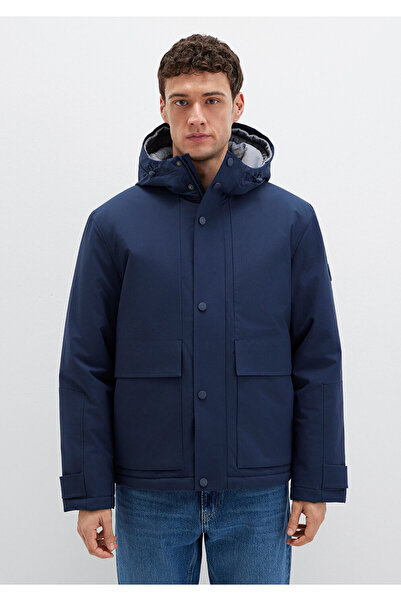 Mavi Hooded Navy Blue Coat Loose Fit / Relaxed Fit 0110667-80872