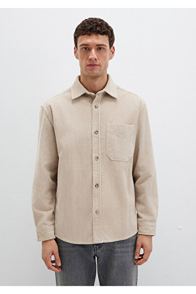 Mavi Beige Velvet Shirt Loose Fit / Relaxed Fit 0211749-70039