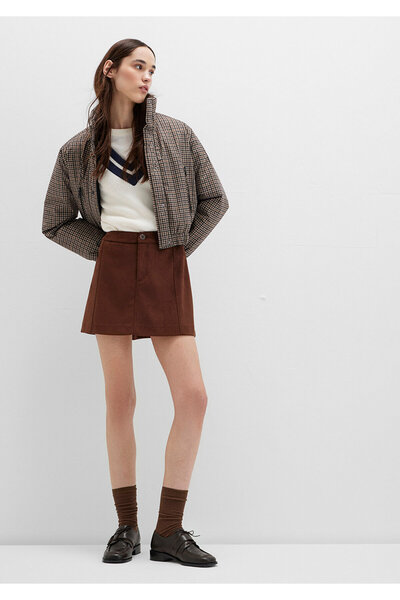Mavi Faux Suede Brown Mini Skirt 1310782-70241