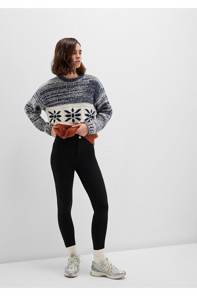 Mavi Buttoned Black Leggings 1011096-900