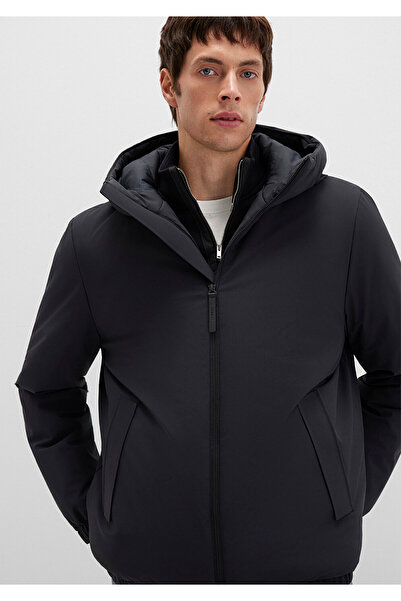 Mavi Hooded Black Coat Loose Fit / Relaxed Fit 0110617-71379