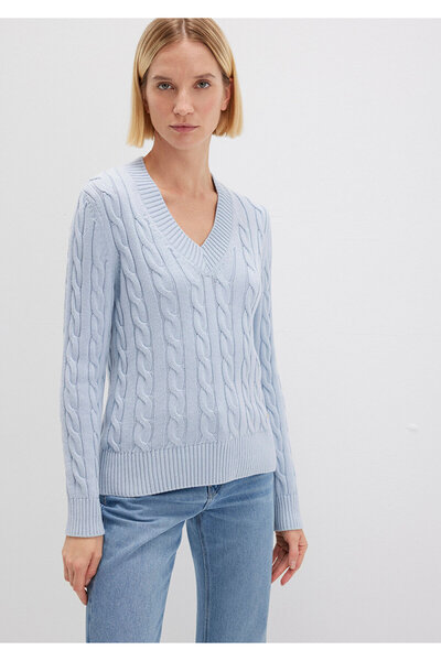 Mavi Казах з шовковою сумішшю, V-подібний виріз, облягаючий крій 1710720-70813