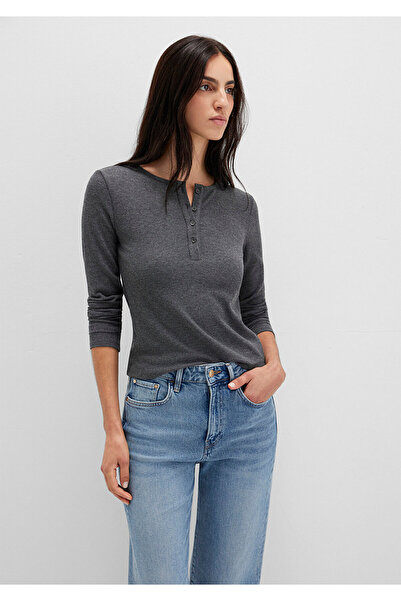 Mavi Long Sleeve Gray Basic T-Shirt Slim Fit / Slim Fit 1613621-80024