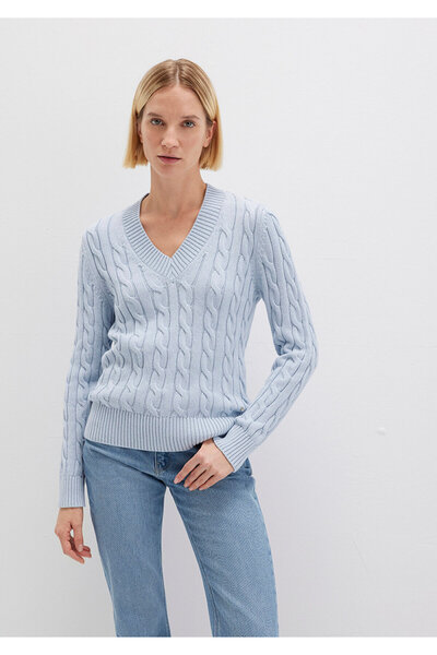 Mavi Казах з шовковою сумішшю, V-подібний виріз, облягаючий крій 1710720-70813