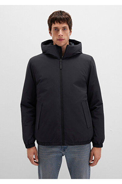 Mavi Hooded Black Coat Loose Fit / Relaxed Fit 0110617-71379