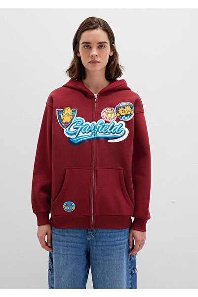 Mavi Garfield Printed Burgundy Sweatshirt 1S10469-85493
