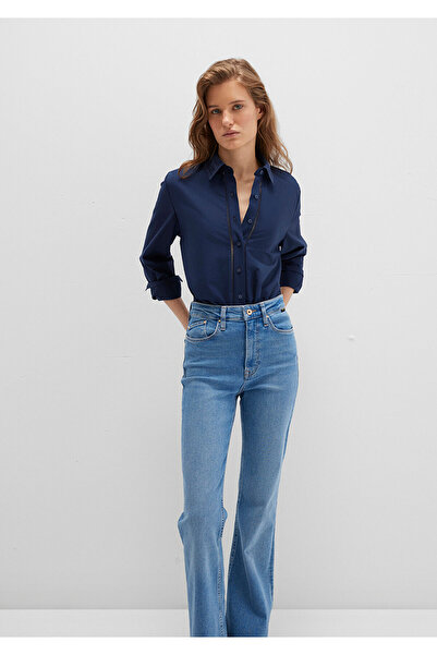 Mavi Navy Blue Shirt with Embroidered Stripe Detail Regular Fit / Regular Cut 1211174-82318