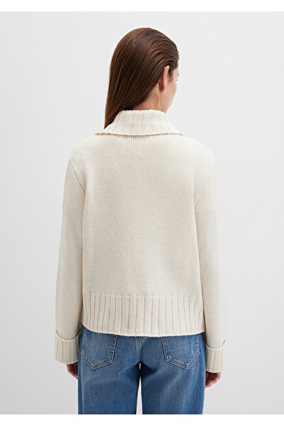 Mavi Wool Blend Semi-Zip Ecru Sweater Regular Fit / Regular Cut 1710703-82127