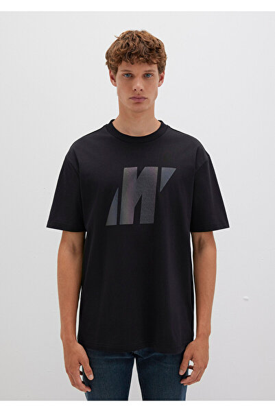 Mavi Μπλουζάκι με στάμπα Pro Logo Μαύρο Loose Fit / Loose Comfortable Cut 0613087-900