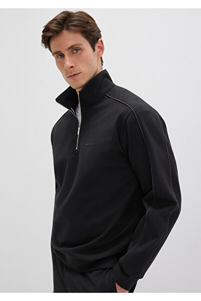 Mavi Semi-Zip Black Sweatshirt 0S10387-900