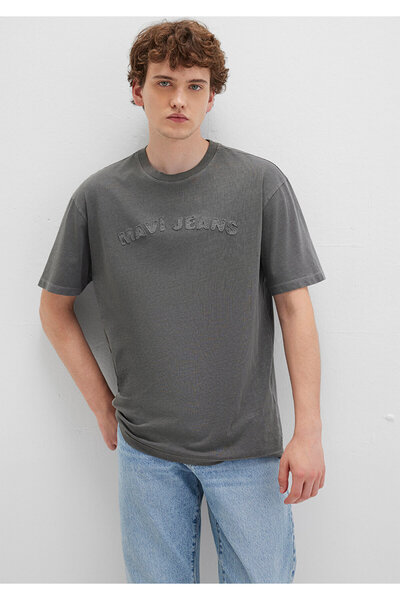 Mavi Jeans Printed Anthracite T-Shirt Loose Fit / Relaxed Fit 0612953-900