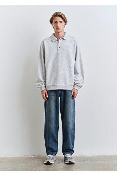 Mavi Polo Neck Gray Sweatshirt 0S10390-82498
