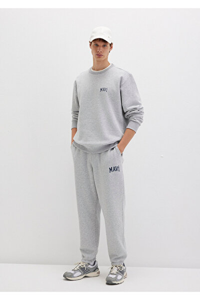 Mavi Logo Printed Gray Sweatpants 0010207-80018