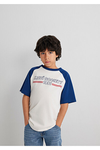 Mavi Printed Ecru T-Shirt Loose Fit / Relaxed Fit 6610357-70057