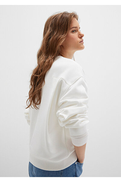 Mavi Crew Neck Ecru Sweatshirt 1S10358-70057