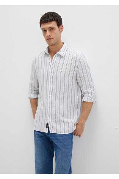 Mavi Striped White Shirt Regular Fit / Regular Cut 0211695-90914