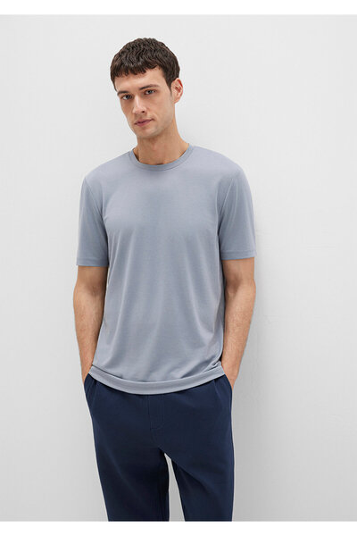 Mavi guler rotund basic Tricou Regular Fit / Normal croială 0612865-86584