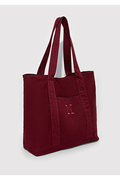 Mavi M Logo Detailed Burgundy Shoulder Bag 1913510-82051