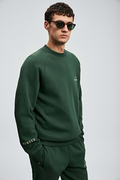 Lufian 112030186 Sıgma Men's Sweatshirt Green