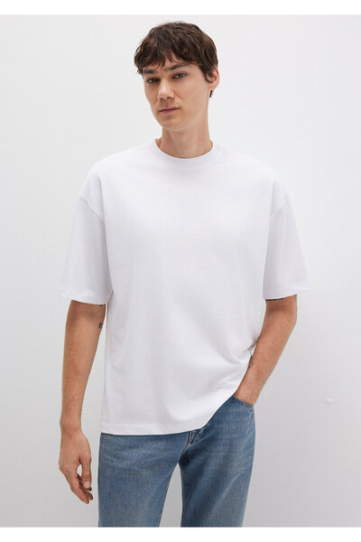 Mavi Crew Neck White Basic T-Shirt Oversize / Wide Cut 0613113-620