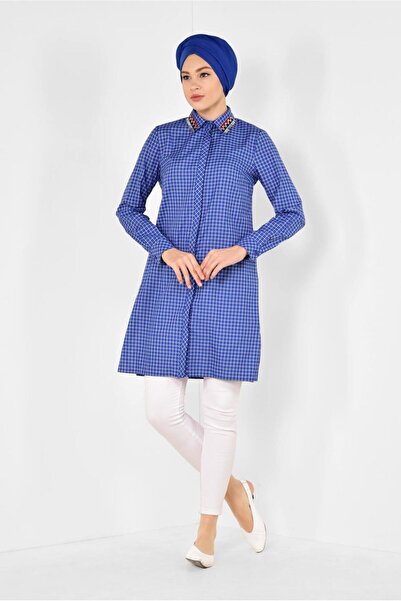 Alvina Square Patterned Embroidered Tunic - 4988