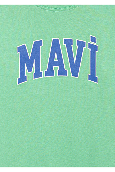 Mavi Logo Printed Green T-Shirt Regular Fit / Regular Cut 6610030-71789