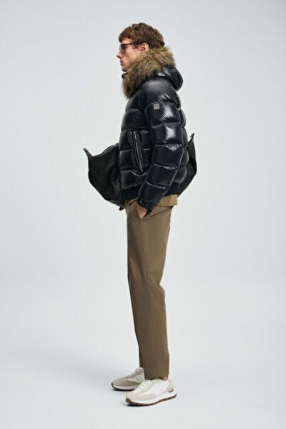 Lufian 112120240 Jeam Goose down Men's Coat Black