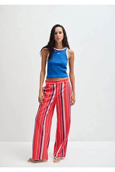 Mavi Striped Blue Trousers 1011051-90772