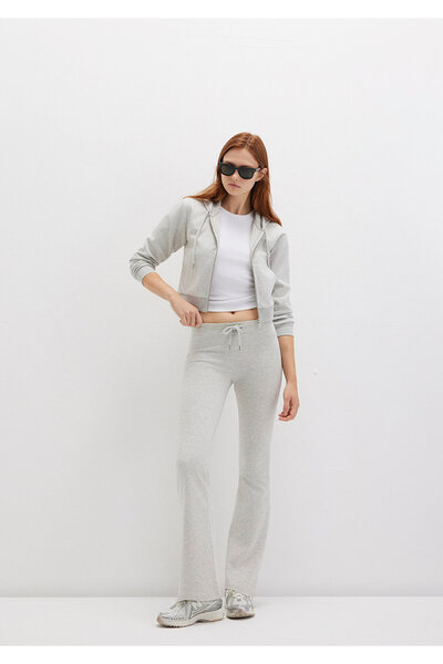 Mavi Flared Leg Gray Interlock Sweatpants 1011077-88467