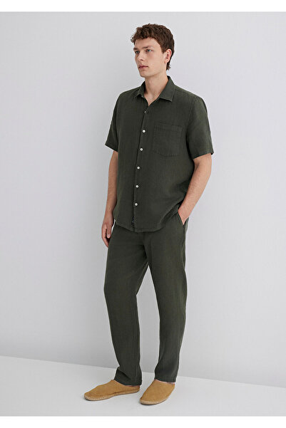 Mavi Green Linen Trousers 0010358-71587
